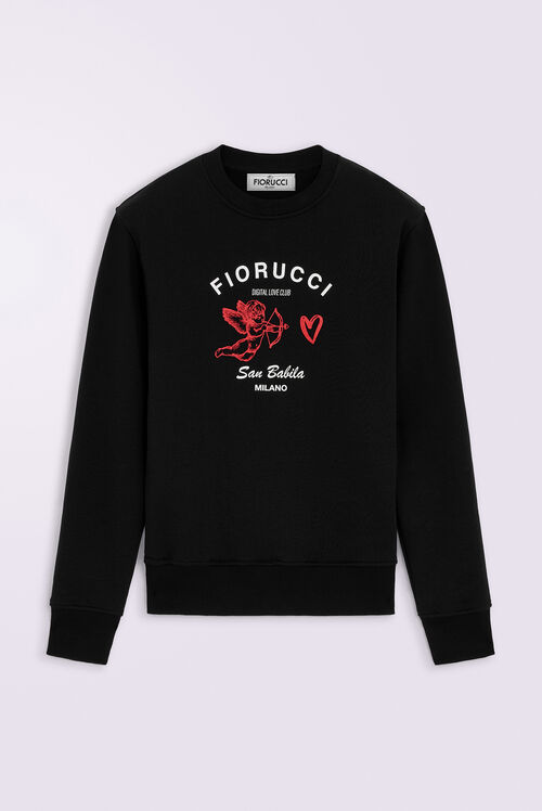 Unisex Digital Love Club Sweatshirt Black